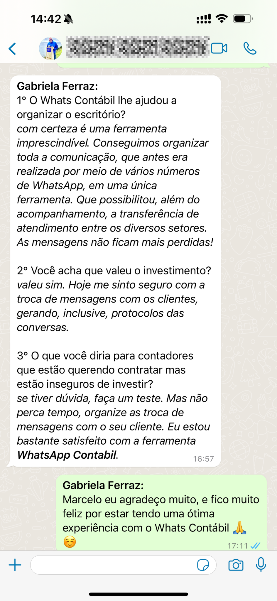 Satisfação com a ferramenta